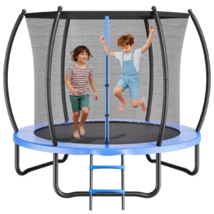 8-14FT ASTM Outdoor Trampoline with Net & Thick Pad