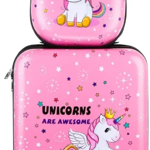 Kids Unicorn Luggage Set w/Spinner Wheels Backpack