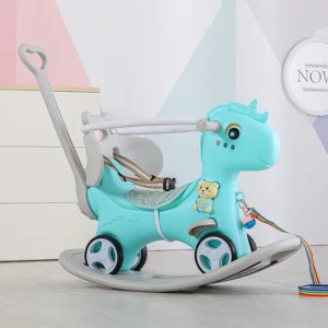 Rocking Horse Push Handle Backrest Balance Board