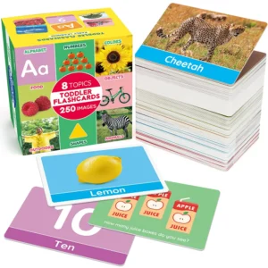 Double-Sided Flashcards Alphabet Number Toddlers