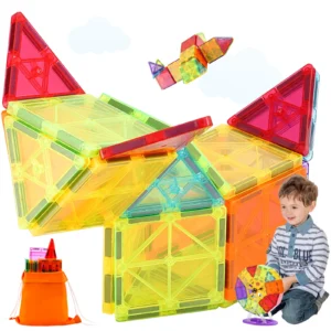 SucceBuy 180PCS Montessori Education Magnetic Tiles