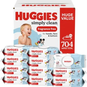 Unscented Baby Diaper Wipes, 11 Packs (704 Wipes)