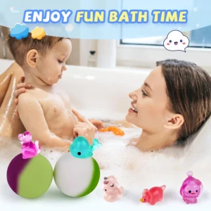 24 Pack Kids Bath Bombs with Glow Toys Inside