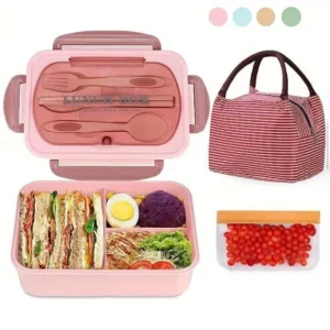 1 piece Bento box set with a handbag and cutlery