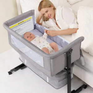 3-in-1 Baby Bedside Bassinet, Portable Travel Crib