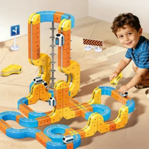 Stem DIY Magnetic 3D Cube Electric Train Track Set
